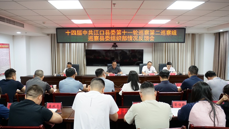 ​十四届江口县委第十一轮巡察第二巡察组向县委组织部反馈巡察情况